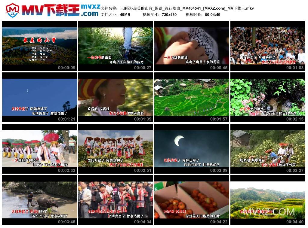 王丽达-最美的山背_国语_流行歌曲_MA404541